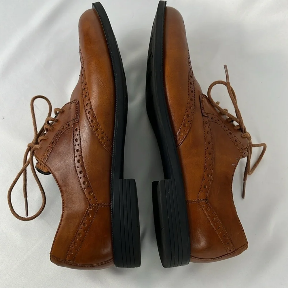 COLE HAAN Men Collen Wing Tip II British Tan Brown Oxford C12489 SZ 9.5